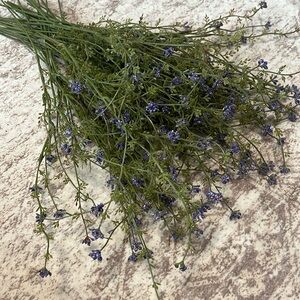 Whispy greenery with purple/blue floral - 42 pieces total